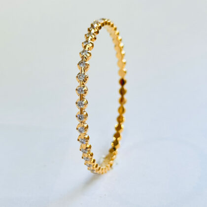 Diamond Studded Gold Bangles