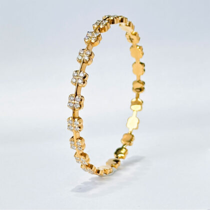 Diamond Studded Gold Bangles
