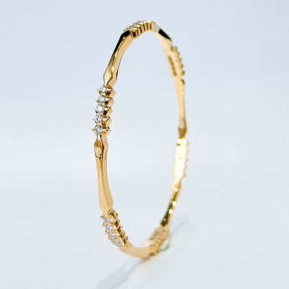 Diamond Studded Gold Bangles