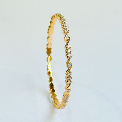 Diamond Studded Gold Bangles
