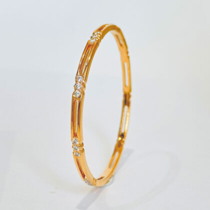 Diamond Studded Gold Bangles